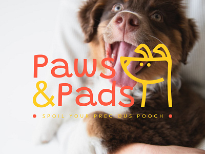 Logo - Paws & Pads branding design dog graphic design illustration logo pads paws typography vector website