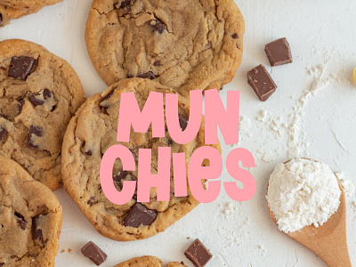 Logo - Munchies branding cookie design food graphic design illustration logo munch rich typography vector vegan wealth yummy