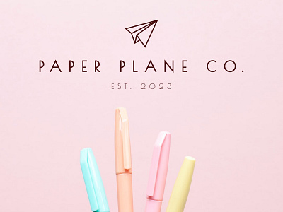 Logo - Paper Plane Co. branding company design graphic design illustration logo luxe organization paper plane stationery typography vector