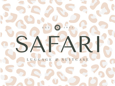 Logo - Safari animal branding design graphic design illustration logo luggage luxurious safari suitcase typography vector