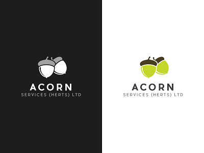 Acorn Services Logo acorn logo logotype