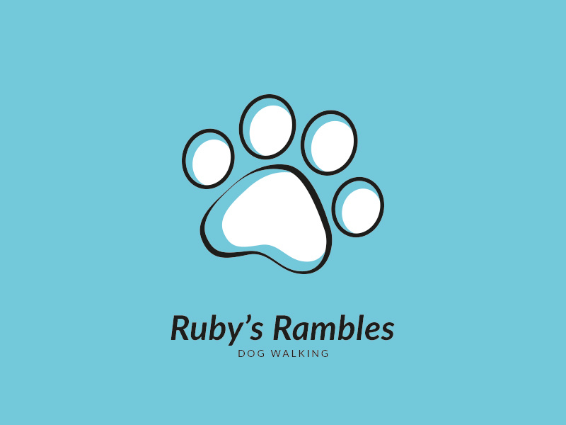 Dog Walker logo dog walker paw typography logotype logo walk dog