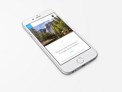 Travel Blog Article Mobile article blog design minimalism phone travel website