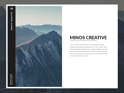 Minos Creative creative design minos portfolio website