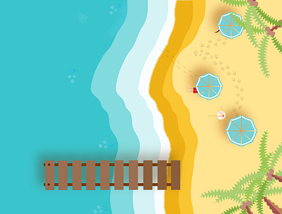 I love beach! 😄 art beach design digitaldraw graphic design illustration vector