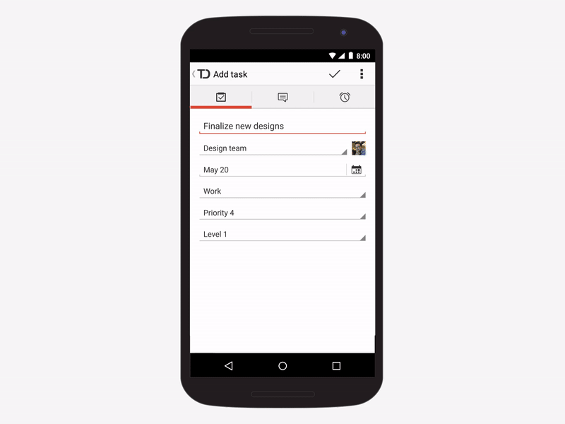 Todoist - Add Task to Material android material todoist