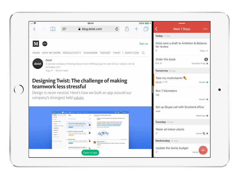 Todoist for iOS 11: Drag and Drop