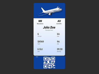 Boarding Pass design graphic design ui ux