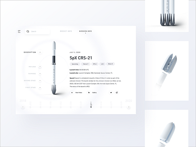 SpaceX App 10clouds 3d app ios mobile rocket spacex ui