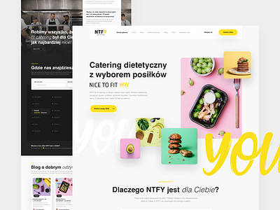 NTFY - Diet catering - Landing page blog catering clean delivery diet food interface landing page map minimal ntfy ui ux web yellow