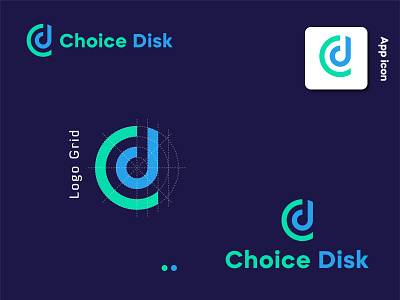 Choice Disk logo design concept branding design graphic design icon illustration letter cd logo logo design mark modern logo symbol vector