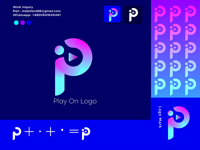 Play on Logo a b c d e f g h i j k l m n o p b c f h i j k m p q r u v w y z brand brand identity graphic design icon identity letter mark monogram logo design logo inspirations logo mark logos logotype mark modern logo play on vector