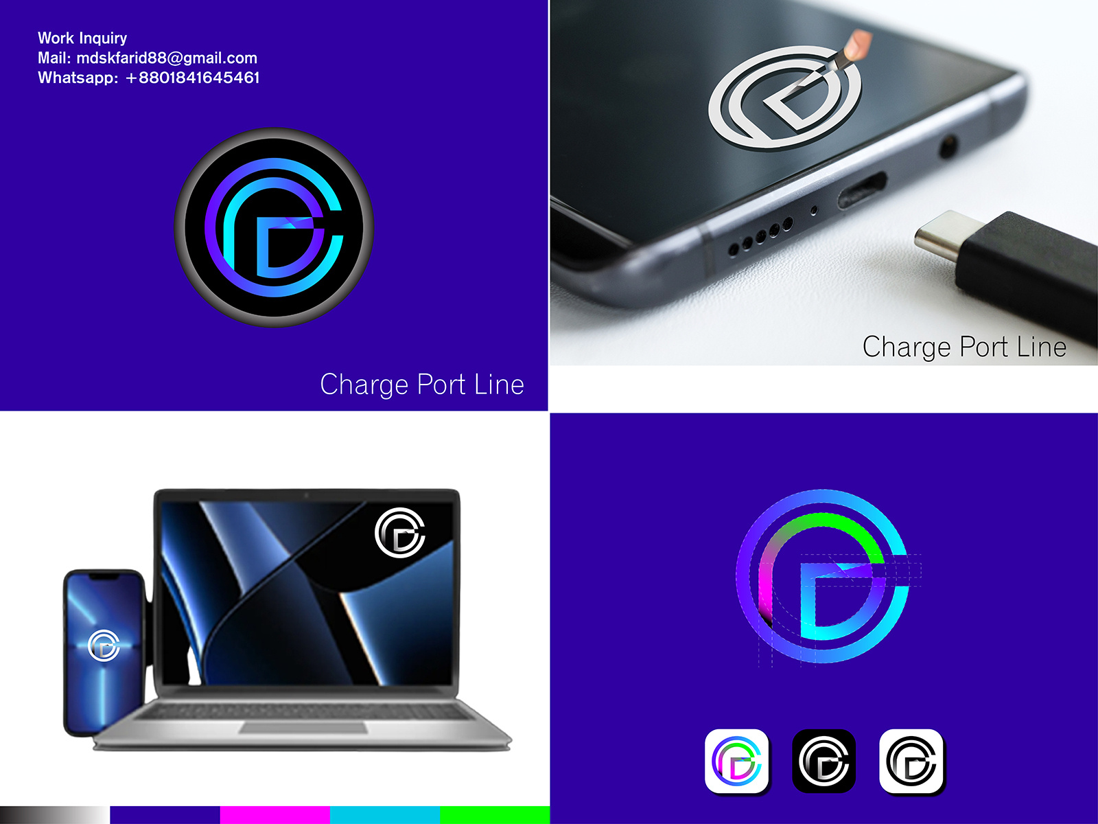 Charge Port Line by Farid Logo Designer on Dribbble