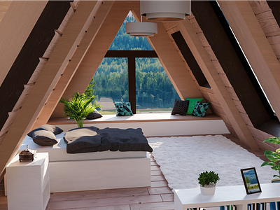 A-Frame House Bedroom