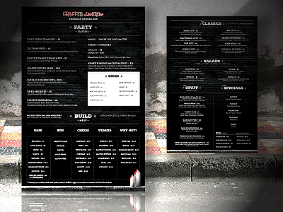 Menu Redesign grid illustration menu design print