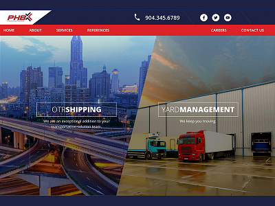 Transportation Website concept diagonal layout graphic design mobile responsive sketch web design