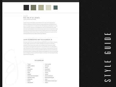 Luxury Hotel Style Guide color typography uxui web design wireframing