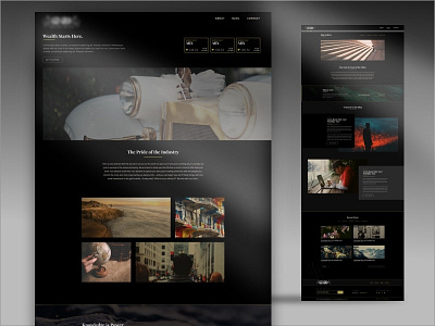 Investment Blog Design custom dark luxury sketch uxui web design