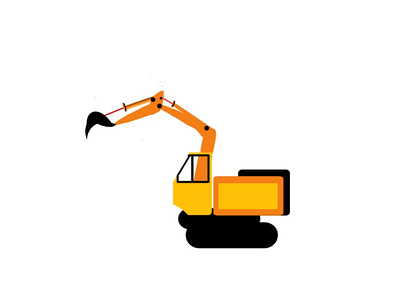Excavator design illustration vector