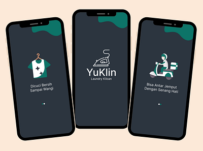YuKlin Customer App - Laundry UI Design Prototype app clean figma laundryapp