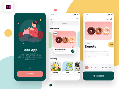 Sweets, Food Mobile app UI app design branding furniture app illustration landing page sweet shop app ui ui design ui ux