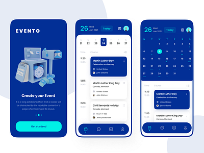 Calendar App Design app design branding calendar app design event app landing page ui ux