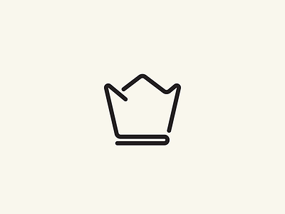 Crown crown flat king logo simple triangle vector