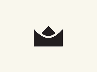 Crown crown flat king logo simple triangle vector