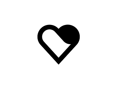 Heart exploration heart icon logo love mark symbol vector