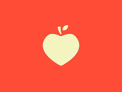 Apple + Love apple branding fruit icon illustration logo love mark symbol vector