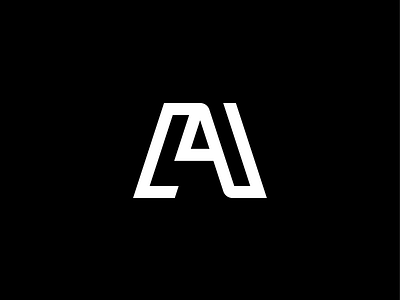 A a black exploration icon illustration letter logo mark symbol vector