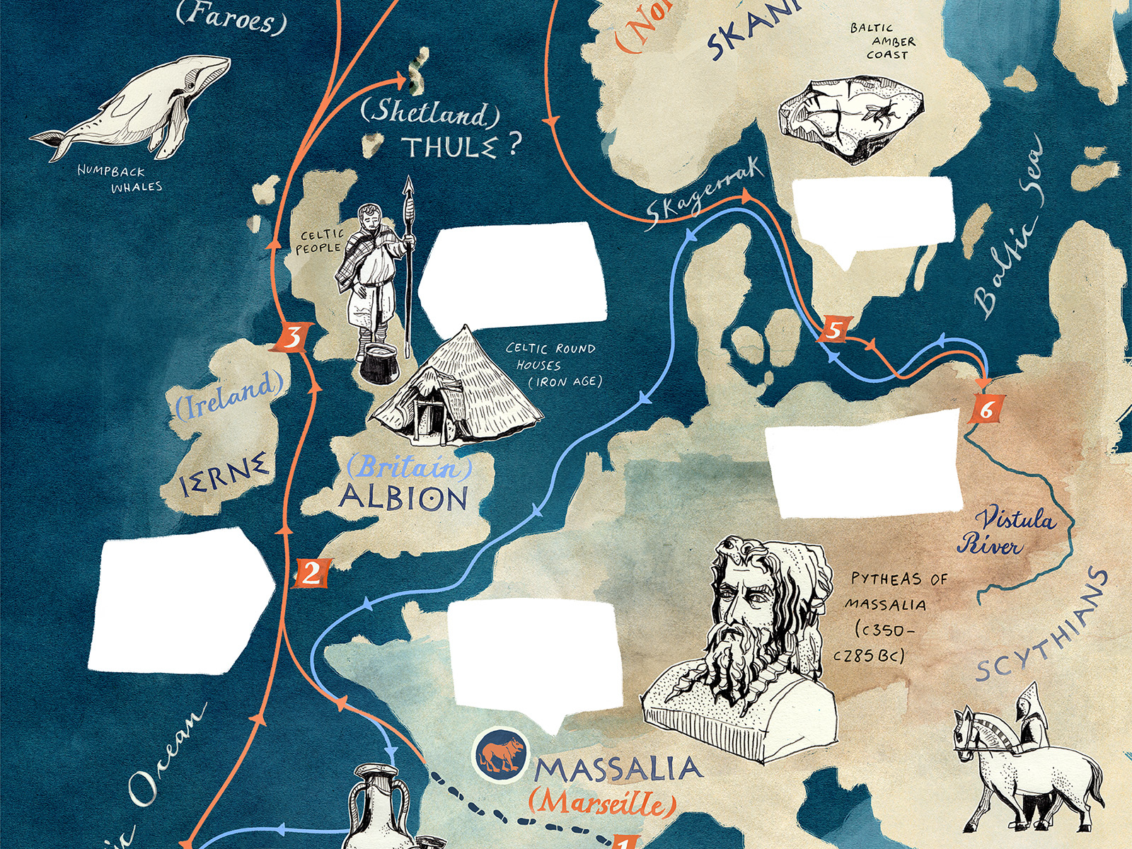 Thule Map Illustration for BBC World Histories Magazine VII by