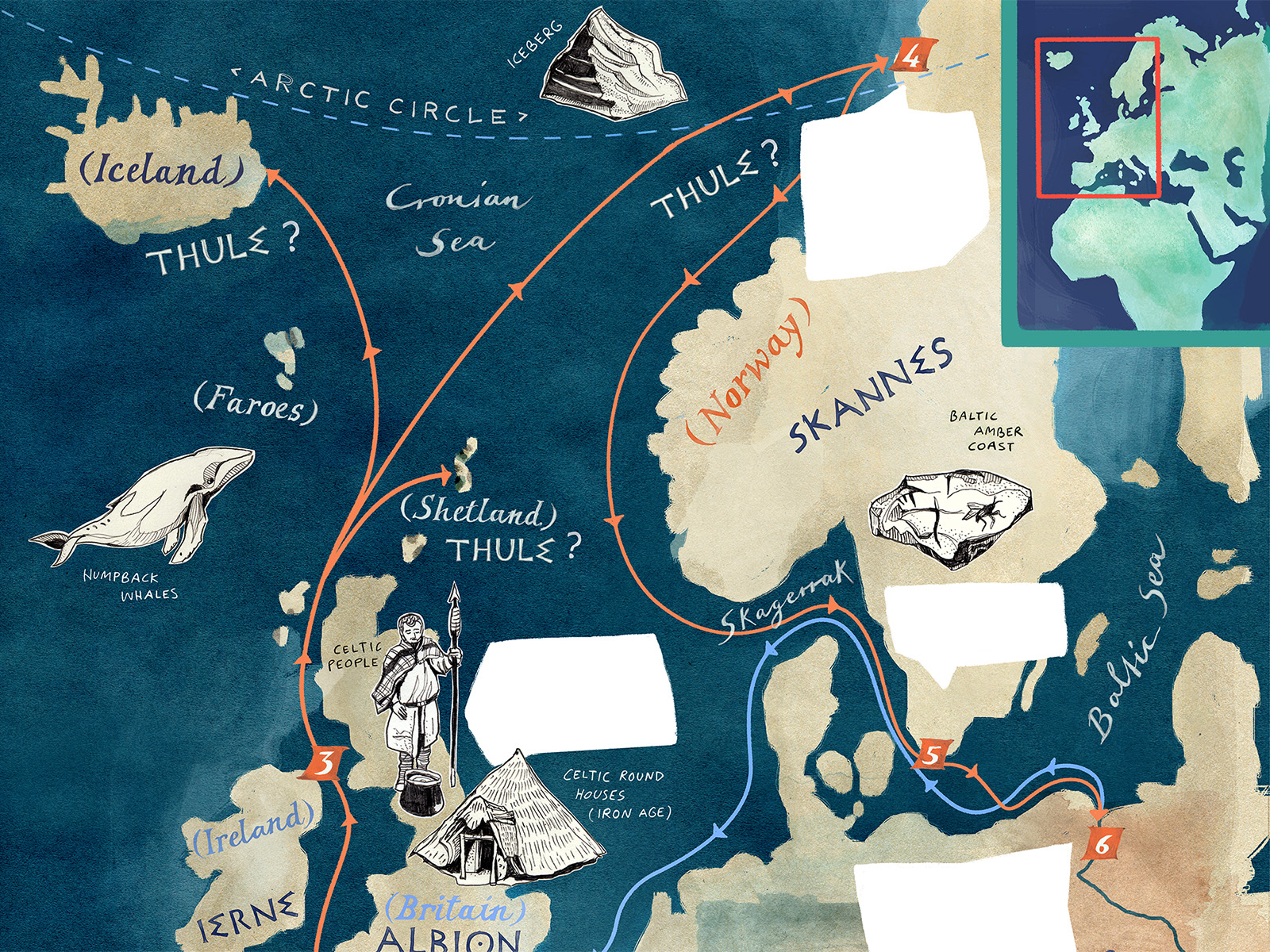 Thule Map Illustration for BBC World Histories Magazine VII by