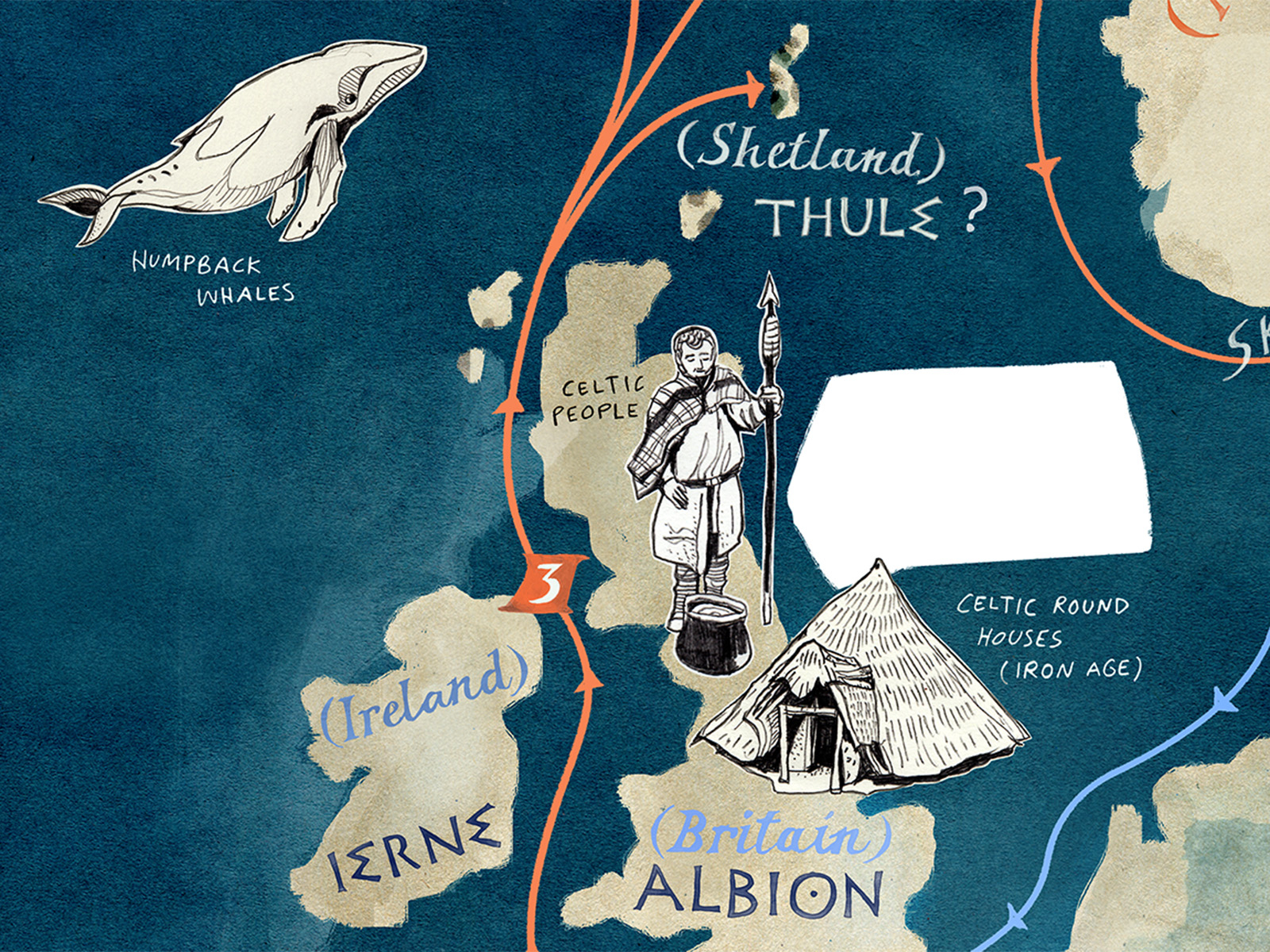 Thule Map Illustration for BBC World Histories Magazine VII by