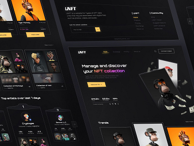 NFT website design ✨ dark design nft nft design nft website ui ui ux user interface webdesign website