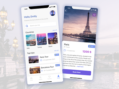 Travelling App branding design ios travelling ui web design