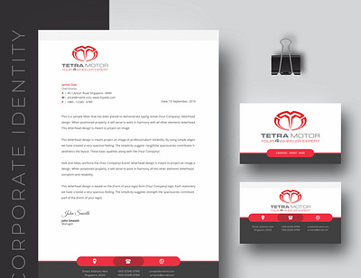 Corporate Business Identity For Motor Car service center branding business identity corporate business card logo