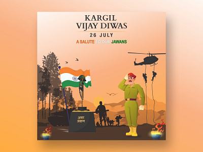 Kargil Vijay Diwas Social Media Post Design idea kargil kargil vijay diwas post design vijay