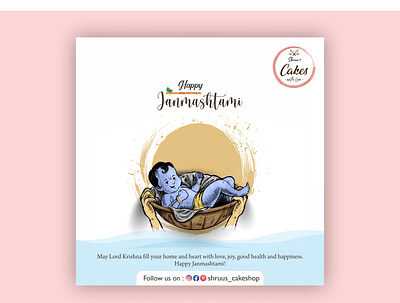 Happy Janmastami Social Media Post Design Idea graphic design post social media post