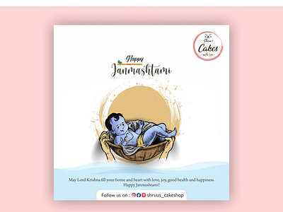 Happy Janmastami Social Media Post Design Idea