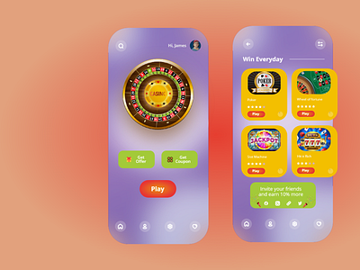 Casino mobile app design app branding business casino design game graphic design illustration logo mobile app online game product design ui ux web design