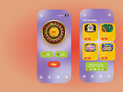 Casino mobile app design