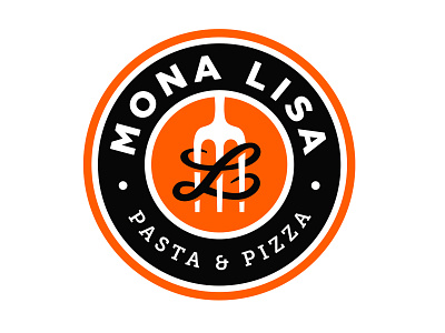 Mona Lisa Pasta & Pizza branding design food logo typ typography