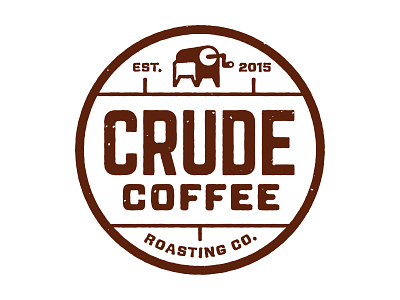 Crude Coffee branding coffee design illustration logo typography