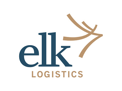 Elk Logistics branding design illustration logo typ typography