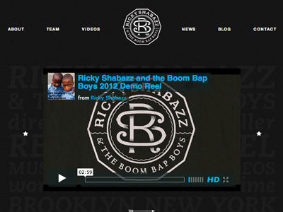 Rickyshabazz.com Launched hiphop monogram music music videos wordpress