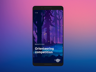 Report on the results of orienteering adobe xd animate animation concept illustration interface madewithadobexd mobile stort travel ui xd
