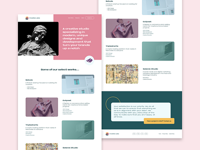 Creative Labs Studio Landing Page