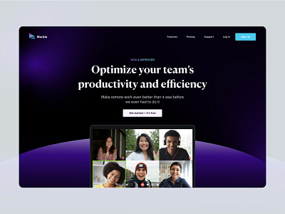 Marble — Remote Work App Landing Page