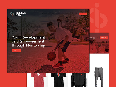 I Believe In Me Website branding clean design empowerment graphicdesign mentorship red web design website websites